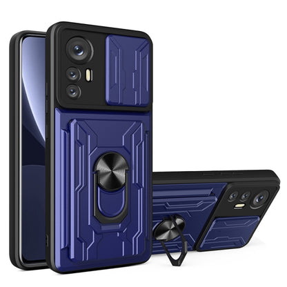 Sliding Camshield TPU+PC Phone Case with Card Slot, For Xiaomi 12 Pro, For OPPO Realme 8i