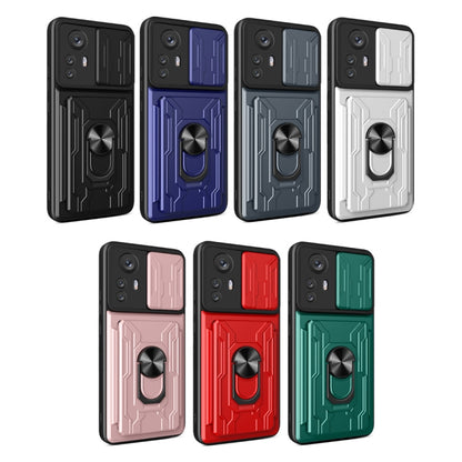 Sliding Camshield TPU+PC Phone Case with Card Slot, For Xiaomi 12 Pro, For OPPO Realme 8i