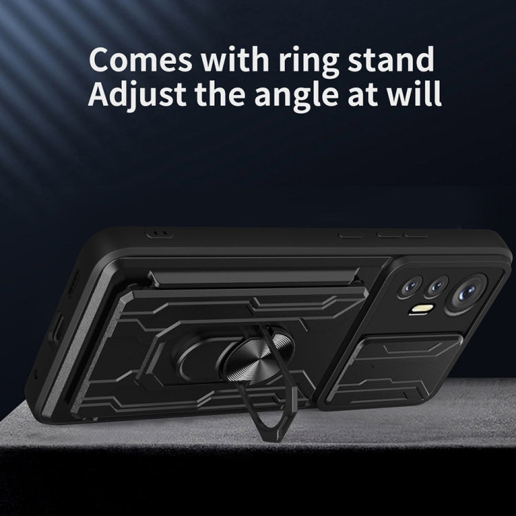 Sliding Camshield TPU+PC Phone Case with Card Slot, For Xiaomi 12 Pro, For OPPO Realme 8i