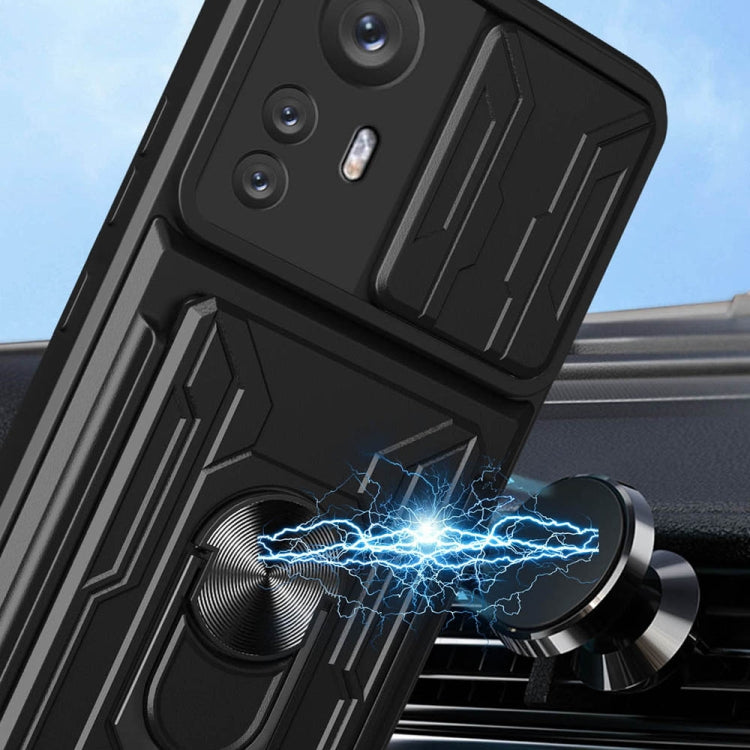 Sliding Camshield TPU+PC Phone Case with Card Slot, For Xiaomi 12 Pro, For OPPO Realme 8i
