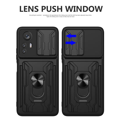 Sliding Camshield TPU+PC Phone Case with Card Slot, For Xiaomi 12 Pro, For OPPO Realme 8i