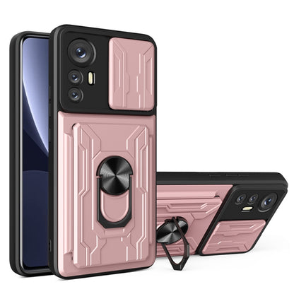 Sliding Camshield TPU+PC Phone Case with Card Slot, For Xiaomi 12 Pro, For OPPO Realme 8i