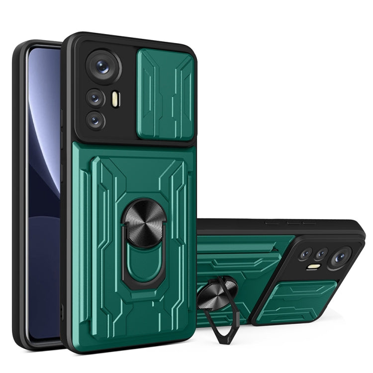 Sliding Camshield TPU+PC Phone Case with Card Slot, For Xiaomi 12 Pro, For OPPO Realme 8i