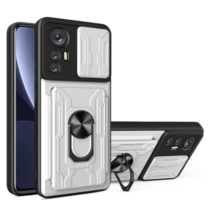 Sliding Camshield TPU+PC Phone Case with Card Slot, For Xiaomi 12 Pro, For OPPO Realme 8i