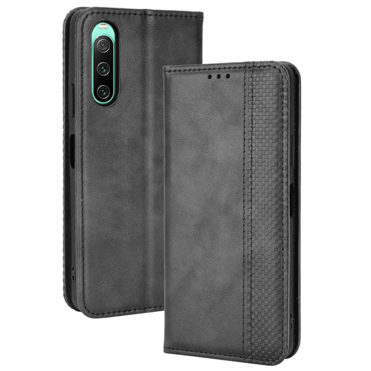 Magnetic Buckle Retro Texture Leather Phone Case, For Ulefone Power Armor 14 / 14 Pro, For Ulefone Armor X10 / X10 Pro, For Oukitel WP18, For Sony Xperia 1 IV, For Sony Xperia 10 IV, For Sharp Aquos R7