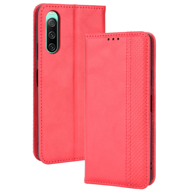 Magnetic Buckle Retro Texture Leather Phone Case, For Ulefone Power Armor 14 / 14 Pro, For Ulefone Armor X10 / X10 Pro, For Oukitel WP18, For Sony Xperia 1 IV, For Sony Xperia 10 IV, For Sharp Aquos R7