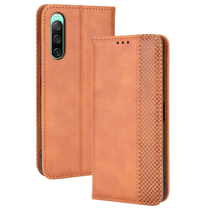 Magnetic Buckle Retro Texture Leather Phone Case, For Ulefone Power Armor 14 / 14 Pro, For Ulefone Armor X10 / X10 Pro, For Oukitel WP18, For Sony Xperia 1 IV, For Sony Xperia 10 IV, For Sharp Aquos R7
