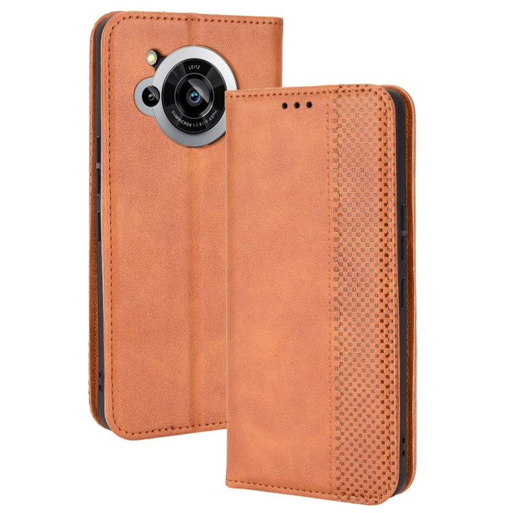 Magnetic Buckle Retro Texture Leather Phone Case, For Ulefone Power Armor 14 / 14 Pro, For Ulefone Armor X10 / X10 Pro, For Oukitel WP18, For Sony Xperia 1 IV, For Sony Xperia 10 IV, For Sharp Aquos R7