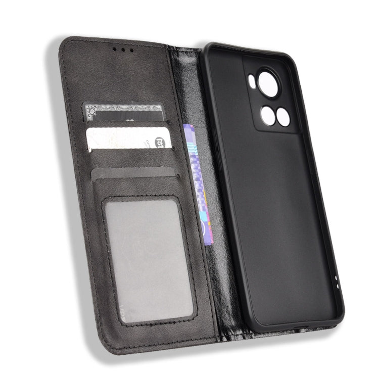 Magnetic Buckle Retro Texture Leather Phone Case, For OnePlus Ace 5G / 10R