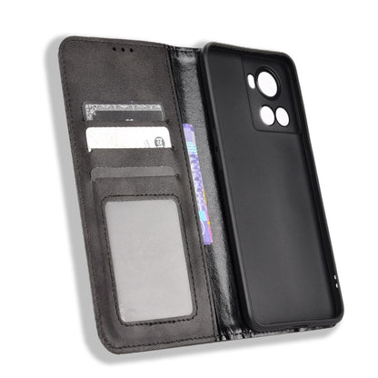 Magnetic Buckle Retro Texture Leather Phone Case, For OnePlus Ace 5G / 10R