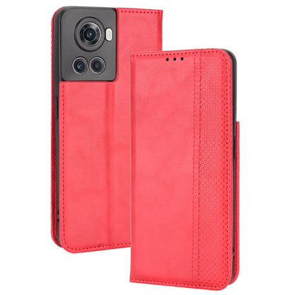 Magnetic Buckle Retro Texture Leather Phone Case, For OnePlus Ace 5G / 10R