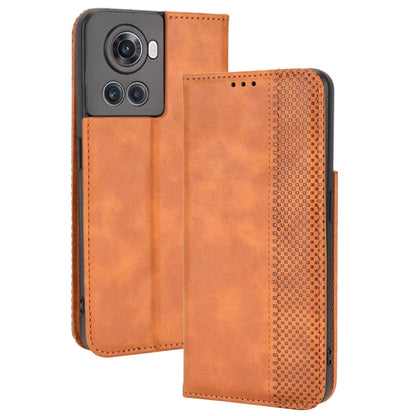 Magnetic Buckle Retro Texture Leather Phone Case, For OnePlus Ace 5G / 10R