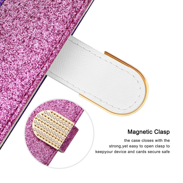 Laser Glitter Powder Crocodile Texture Leather Phone Case, For Samsung Galaxy A13 4G, For Xiaomi Redmi 10C