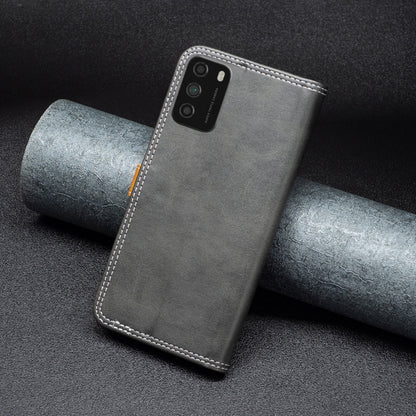 Color Matching Double Sewing Thread Leather Phone Case, For Xiaomi Poco M3, For Xiaomi Poco X3