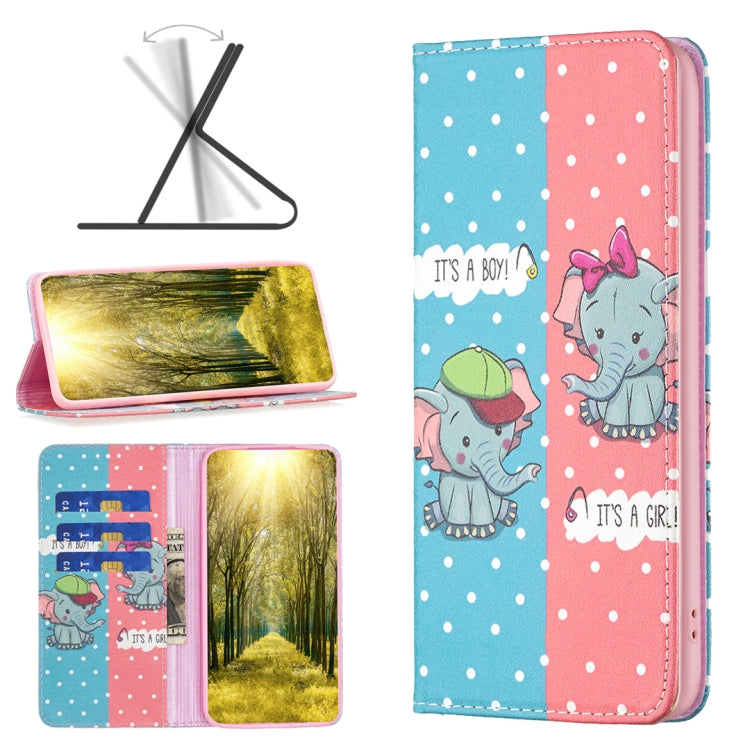 Invisible Magnetic Painted Leather Phone Case, For Xiaomi 12 Lite