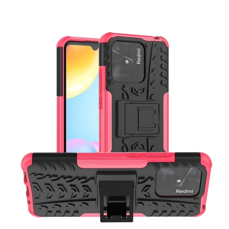 Tire Texture TPU + PC Phone Case with Holder, For Xiaomi Redmi 10C 4G global, For Motorola Moto G 5G 2022, For OPPO Realme 9i