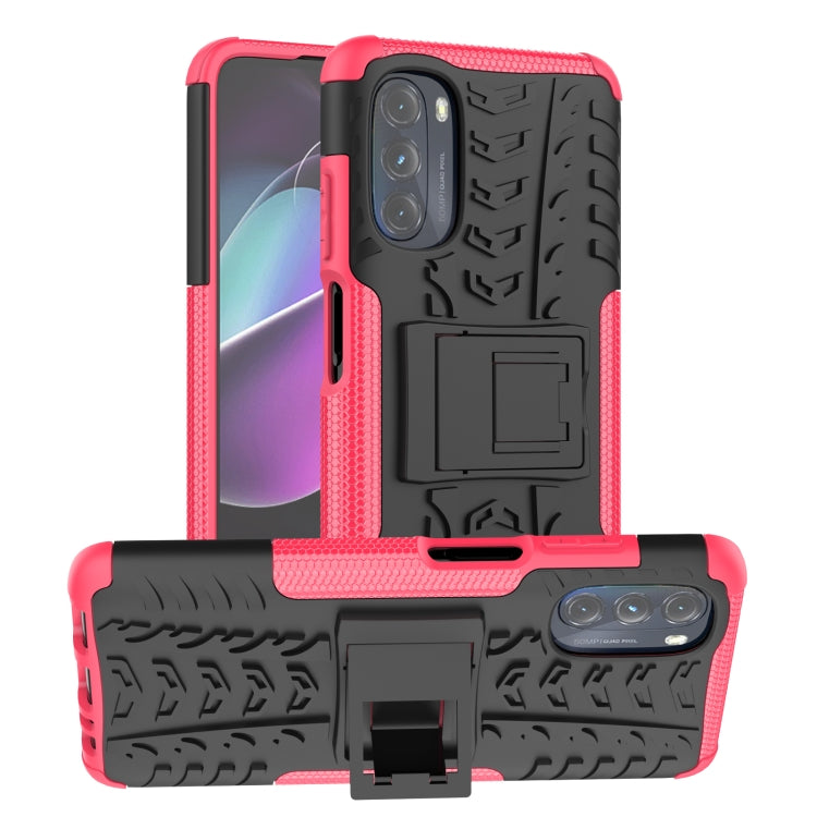 Tire Texture TPU + PC Phone Case with Holder, For Xiaomi Redmi 10C 4G global, For Motorola Moto G 5G 2022, For OPPO Realme 9i