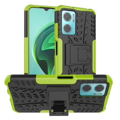 Tire Texture TPU + PC Phone Case with Holder, For Xiaomi Redmi Note 11E 5G