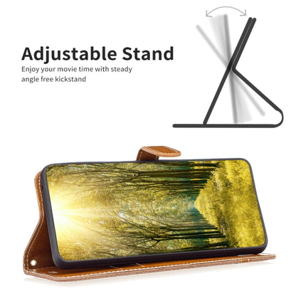 Color Block Denim Texture Leather Phone Case, For Xiaomi 12 Lite