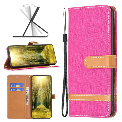 Color Block Denim Texture Leather Phone Case, For Xiaomi 12 Lite