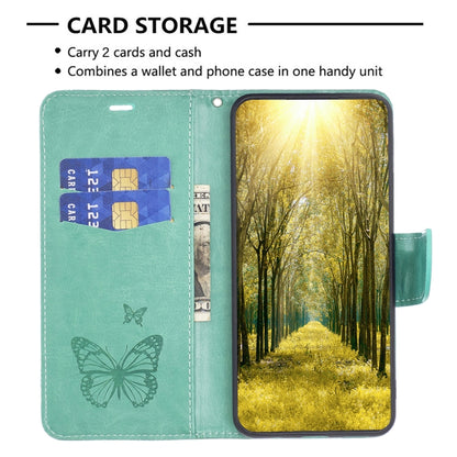 Two Butterflies Embossing Leather Phone Case, For Xiaomi 12 Lite