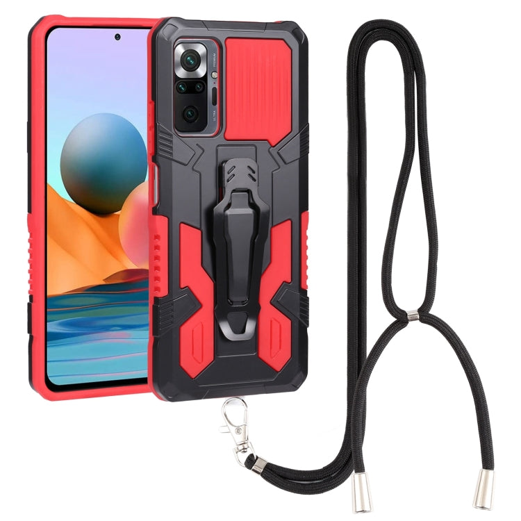 Lanyard Mecha Armor Kickstand PC + TPU Phone Case, For Xiaomi Poco X4 Pro 5G, For Xiaomi Redmi 10C, For Xiaomi Redmi Note 11 Pro Global, For Xiaomi Redmi Note 11S