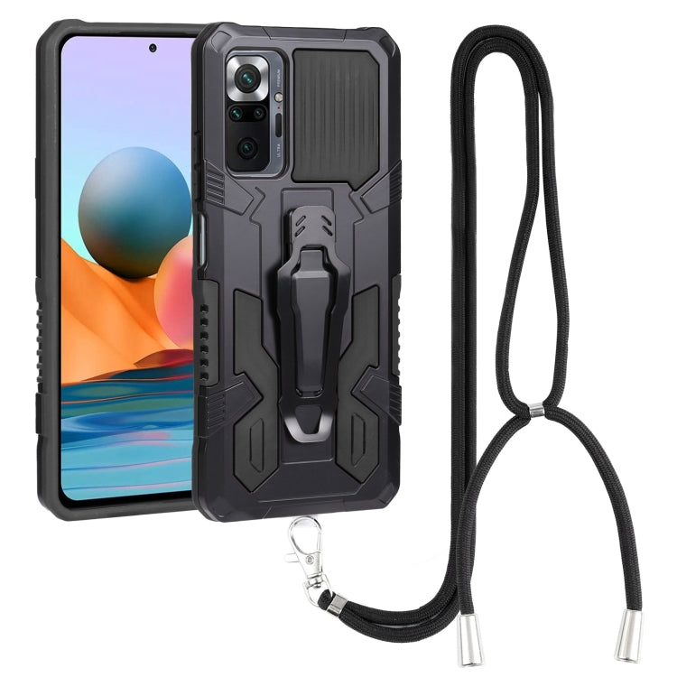 Lanyard Mecha Armor Kickstand PC + TPU Phone Case, For Xiaomi Poco X4 Pro 5G, For Xiaomi Redmi 10C, For Xiaomi Redmi Note 11 Pro Global, For Xiaomi Redmi Note 11S