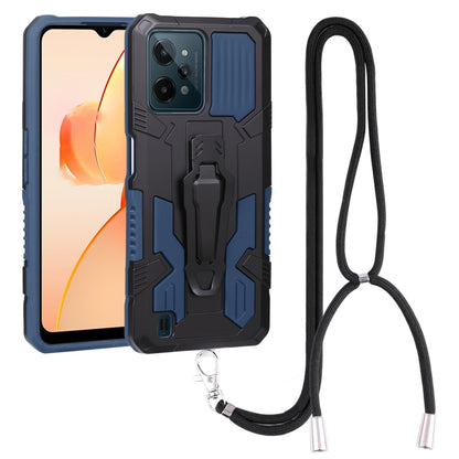 Lanyard Mecha Armor Kickstand PC + TPU Phone Case, For OPPO Realme C31