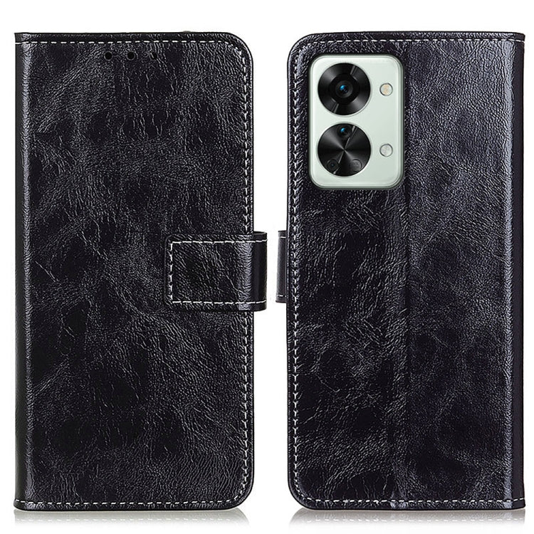 Retro Crazy Horse Texture Horizontal Flip Leather Phone Case, For OnePlus Nord 2T