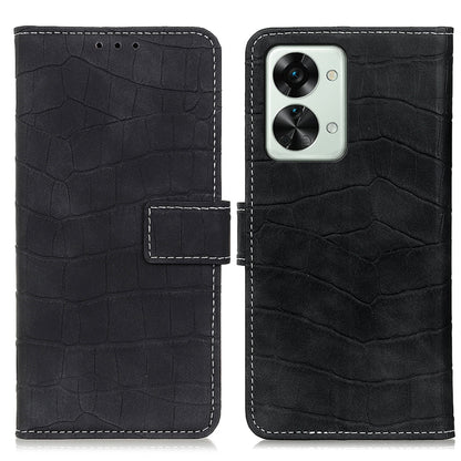 Magnetic Crocodile Texture Horizontal Flip Leather Phone Case, For OnePlus Nord 2T