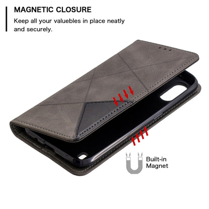 Rhombus Texture Horizontal Flip Magnetic Leather Case with Holder & Card Slots & Wallet, For Huawei P40, For Huawei P40 Pro, For Galaxy A01, For Galaxy A21, For Xiaomi Redmi K30