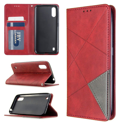 Rhombus Texture Horizontal Flip Magnetic Leather Case with Holder & Card Slots & Wallet, For Huawei P40, For Huawei P40 Pro, For Galaxy A01, For Galaxy A21, For Xiaomi Redmi K30