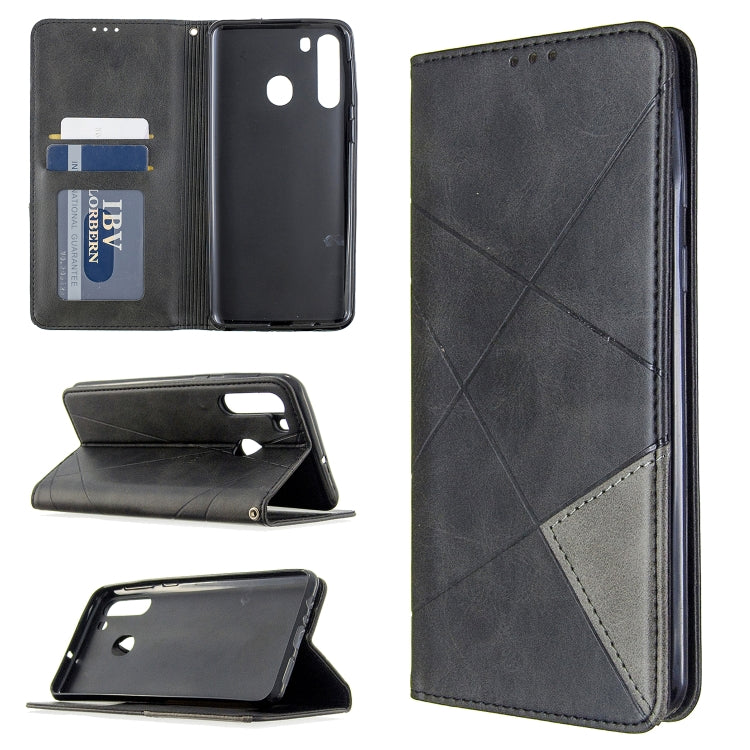 Rhombus Texture Horizontal Flip Magnetic Leather Case with Holder & Card Slots & Wallet, For Huawei P40, For Huawei P40 Pro, For Galaxy A01, For Galaxy A21, For Xiaomi Redmi K30