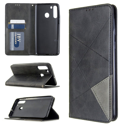 Rhombus Texture Horizontal Flip Magnetic Leather Case with Holder & Card Slots & Wallet, For Huawei P40, For Huawei P40 Pro, For Galaxy A01, For Galaxy A21, For Xiaomi Redmi K30