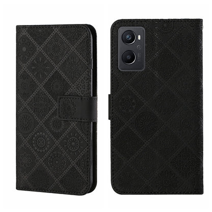 Ethnic Style Embossed Pattern Leather Phone Case, For OPPO A96 5G, For OPPO Find X5, For OPPO Find X5 Pro