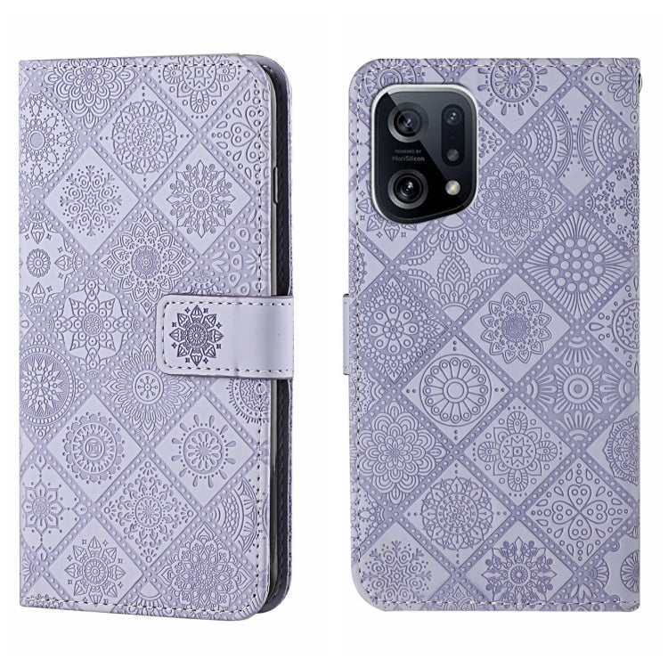 Ethnic Style Embossed Pattern Leather Phone Case, For OPPO A96 5G, For OPPO Find X5, For OPPO Find X5 Pro