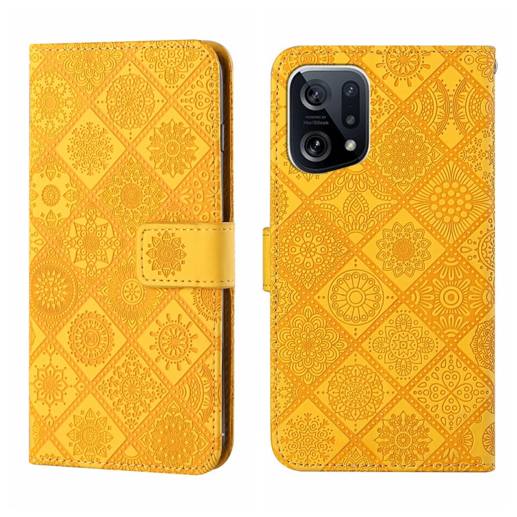 Ethnic Style Embossed Pattern Leather Phone Case, For OPPO A96 5G, For OPPO Find X5, For OPPO Find X5 Pro