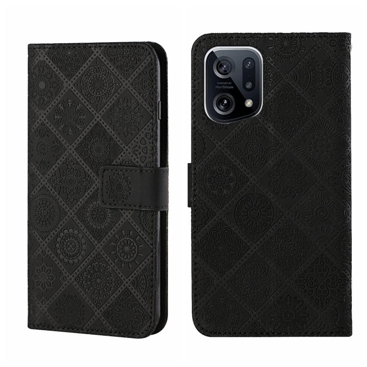 Ethnic Style Embossed Pattern Leather Phone Case, For OPPO A96 5G, For OPPO Find X5, For OPPO Find X5 Pro
