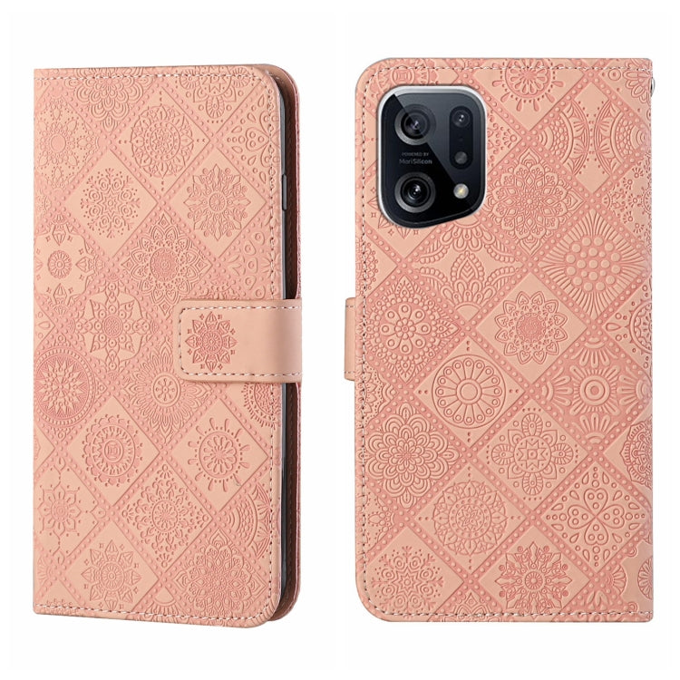 Ethnic Style Embossed Pattern Leather Phone Case, For OPPO A96 5G, For OPPO Find X5, For OPPO Find X5 Pro