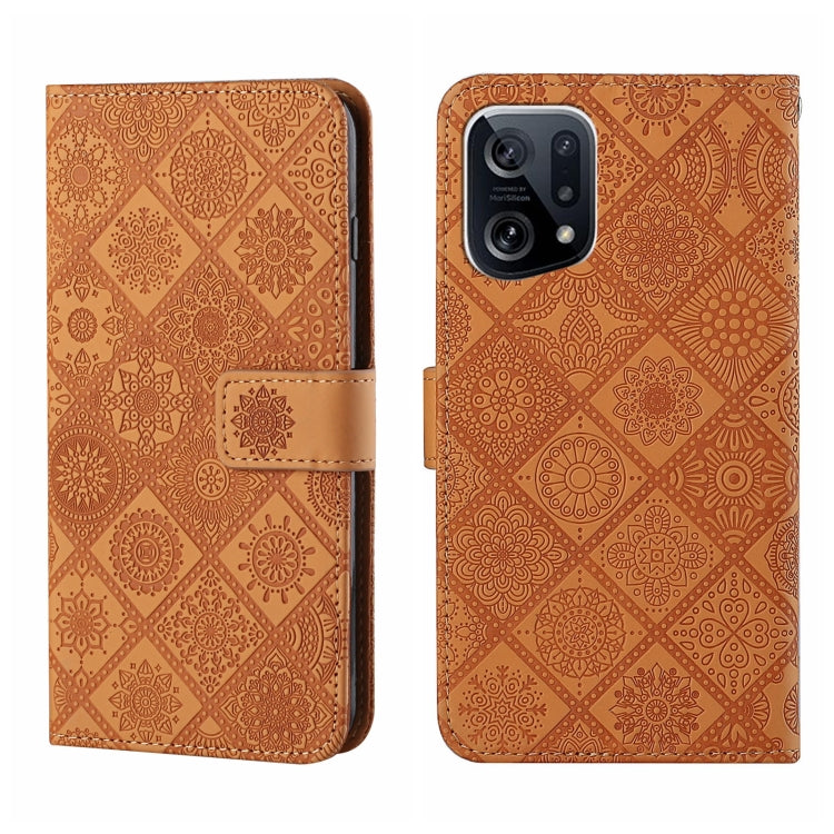 Ethnic Style Embossed Pattern Leather Phone Case, For OPPO A96 5G, For OPPO Find X5, For OPPO Find X5 Pro