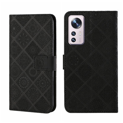 Ethnic Style Embossed Pattern Leather Phone Case, For Xiaomi Poco X4 Pro 5G, For Xiaomi 12 Lite