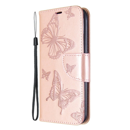 Two Butterflies Embossing Pattern Horizontal Flip Leather Case with Holder & Card Slot & Wallet & Lanyard, For Huawei P40, For Huawei P40 Pro, For Galaxy A01, For Galaxy A21, For Xiaomi Redmi K30