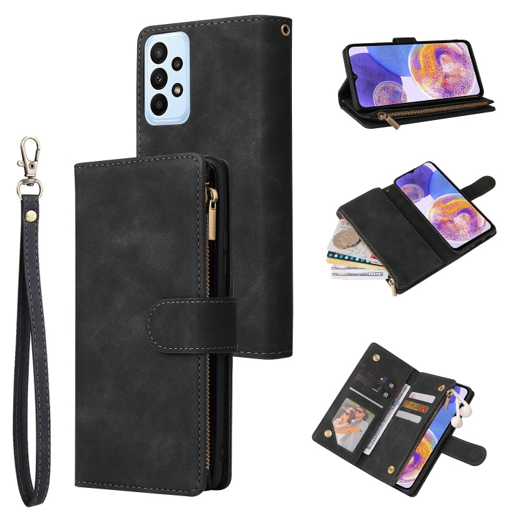 Multifunctional Frosted Zipper Wallet Leather Phone Case, For Samsung Galaxy A13 4G, For Samsung Galaxy A23, For OnePlus 9 Pro, For OnePlus 9, For Google Pixel 6 Pro