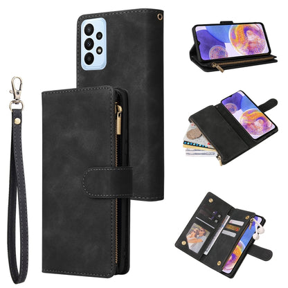 Multifunctional Frosted Zipper Wallet Leather Phone Case, For Samsung Galaxy A13 4G, For Samsung Galaxy A23, For OnePlus 9 Pro, For OnePlus 9, For Google Pixel 6 Pro