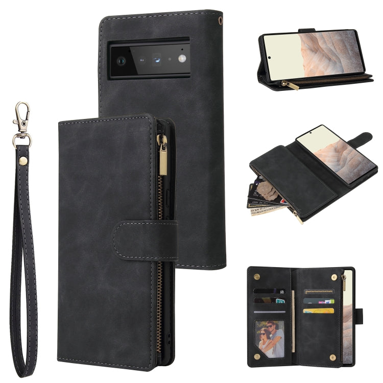 Multifunctional Frosted Zipper Wallet Leather Phone Case, For Samsung Galaxy A13 4G, For Samsung Galaxy A23, For OnePlus 9 Pro, For OnePlus 9, For Google Pixel 6 Pro