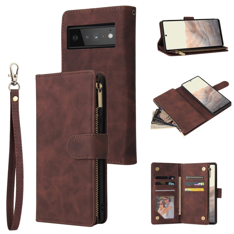 Multifunctional Frosted Zipper Wallet Leather Phone Case, For Samsung Galaxy A13 4G, For Samsung Galaxy A23, For OnePlus 9 Pro, For OnePlus 9, For Google Pixel 6 Pro