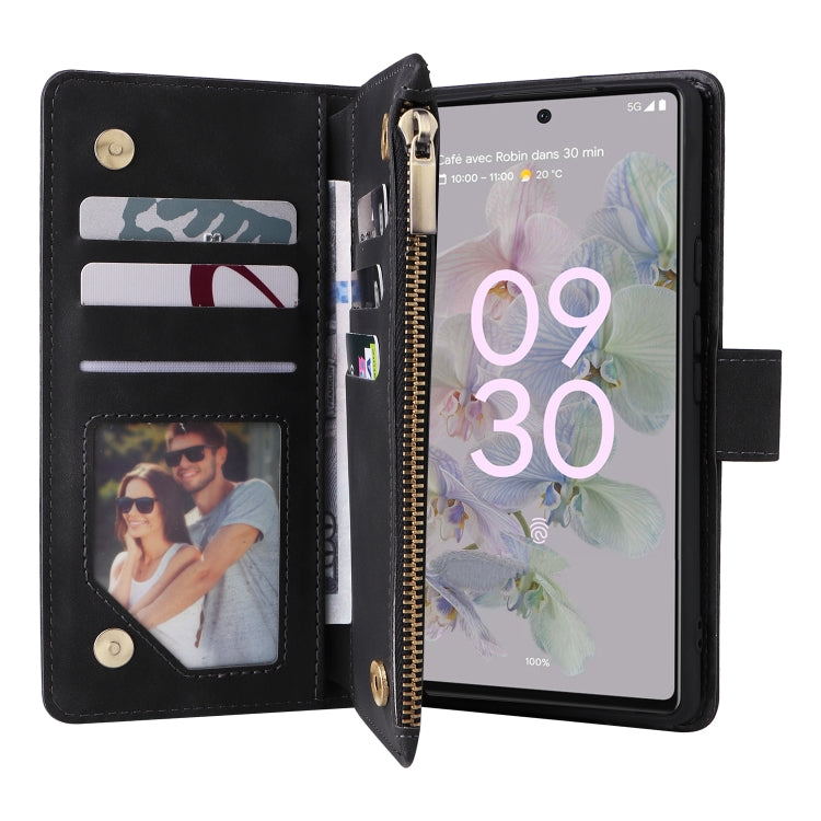 Multifunctional Frosted Zipper Wallet Leather Phone Case, For Google Pixel 6a, For Google Pixel 7 5G, For Google Pixel 7 Pro 5G, For Xiaomi Redmi Note 11 Pro International