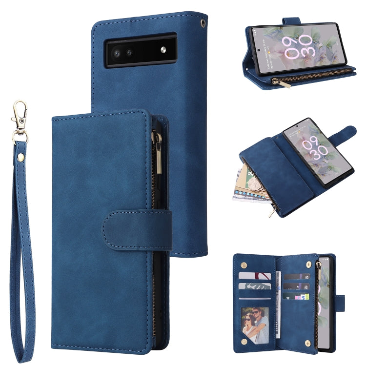 Multifunctional Frosted Zipper Wallet Leather Phone Case, For Google Pixel 6a, For Google Pixel 7 5G, For Google Pixel 7 Pro 5G, For Xiaomi Redmi Note 11 Pro International