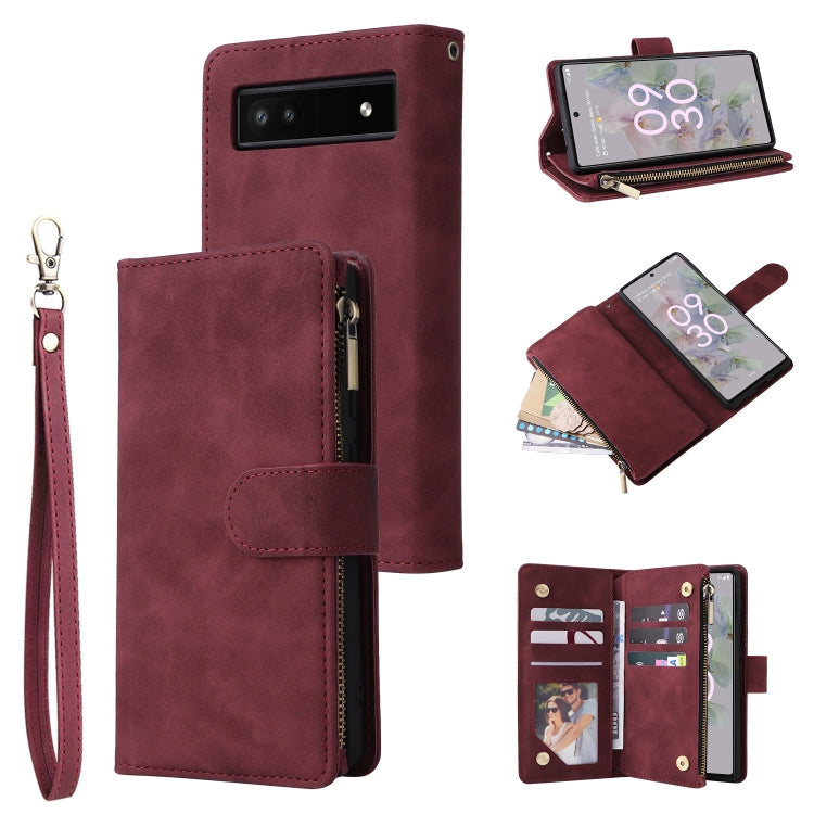 Multifunctional Frosted Zipper Wallet Leather Phone Case, For Google Pixel 6a, For Google Pixel 7 5G, For Google Pixel 7 Pro 5G, For Xiaomi Redmi Note 11 Pro International
