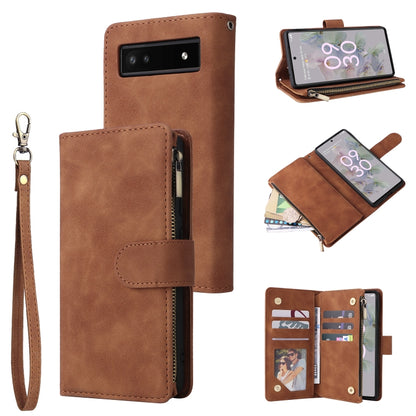Multifunctional Frosted Zipper Wallet Leather Phone Case, For Google Pixel 6a, For Google Pixel 7 5G, For Google Pixel 7 Pro 5G, For Xiaomi Redmi Note 11 Pro International